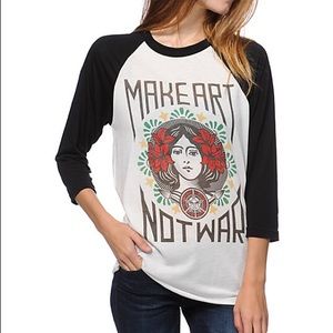 Make Art Not War Obey Baseball Tee